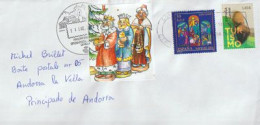 Les Rois Mages / Los Reyes Magos, Letter To Andorra With Local Arrival Postmark Andorra. - Covers & Documents