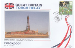 2012 Ltd Edn BLACKPOOL TOWER OLYMPICS TORCH Relay COVER London OLYMPIC GAMES Sport Boccia Stamps GB - Summer 2012: London