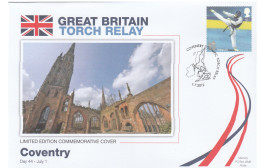 2012 Ltd Edn COVENTRY CATHEDRAL OLYMPICS TORCH Relay COVER London OLYMPIC GAMES Sport TAEKWONDO Stamps GB Religion - Estate 2012: London
