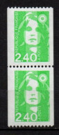 Roulette  Chiffre Rouge N° 155 - Marianne Du Bicentenaire  Vert 2,40 Fr - YT 2823** - 2 Timbres - Rollen