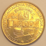 1996 - Italia 200 Lire Guardia Di Finanza    ------- - 200 Liras