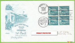 Voyo  USA FDC 1960  Sc#1031A Palace Of Governors, Santa Fe - 1951-1960