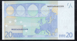 M PORTUGAL 20 EURO  U022 - DRAGHI  UNC - 20 Euro