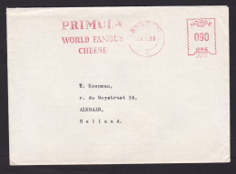 Norway: Cover To Netherlands, 1963, Meter Cancel, Primula Cheese, Letter O Kavli Enclosed, Dairy Food (traces Of Use) - Storia Postale