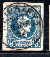 GREECE GRECIA HELLAS 1888 1895 HERMES MERCURY MERCURIO LEPTA 25l USED USATO OBLITERE' - Oblitérés