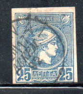 GREECE GRECIA HELLAS 1888 1895 HERMES MERCURY MERCURIO LEPTA 25l USED USATO OBLITERE' - Used Stamps