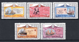 Turks & Caicos Islands 1979 Death Centenary Of Sir Rowland Hill - P.12 - Set To $1 Used (SG 545-549) - Turks And Caicos