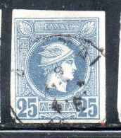 GREECE GRECIA HELLAS 1888 1895 HERMES MERCURY MERCURIO LEPTA 25l USED USATO OBLITERE' - Gebruikt