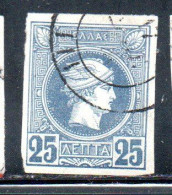 GREECE GRECIA HELLAS 1888 1895 HERMES MERCURY MERCURIO LEPTA 25l USED USATO OBLITERE' - Gebruikt