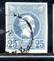 GREECE GRECIA HELLAS 1888 1895 HERMES MERCURY MERCURIO LEPTA 25l USED USATO OBLITERE' - Gebruikt