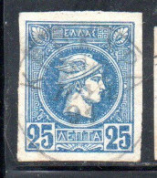 GREECE GRECIA HELLAS 1886 1895 HERMES MERCURY MERCURIO LEPTA 25l USED USATO OBLITERE' - Oblitérés