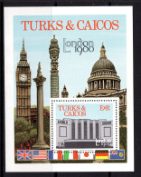 Turks & Caicos Islands 1980 London '80 International Stamp Exhibition MS MNH (SG MS600) - Turks And Caicos