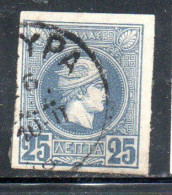 GREECE GRECIA HELLAS 1886 1989 1895 HERMES MERCURY MERCURIO LEPTA 25l USED USATO OBLITERE' - Used Stamps