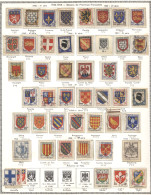 Lot De 48 Timbres De France  Debut 20eme Siècle Bel Assortiment De Blasons Et Armoiries - 1941-66 Coat Of Arms And Heraldry