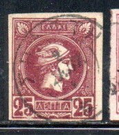 GREECE GRECIA HELLAS 1989 1895 1893 HERMES MERCURY MERCURIO LEPTA 25l USED USATO OBLITERE' - Usati