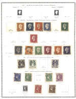 Lot De 21 Timbres De France  Debut 20eme Siècle  Types  Dulac - Croix De Lorraine - Ceres Mazelin - 1941-66 Coat Of Arms And Heraldry