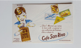 Buvard Café San Rivo - 20ème Anniversaire - Collection De Timbres - Café & Té