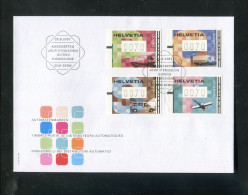 "SCHWEIZ" 2001, Automatenmarken Mi. 11-14 FDC (5839) - Automatenmarken