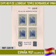 C2517# España 1937 [SVP] HB Pi De Llobregat. Temple Bombardejat (MNH) - Emisiones Repúblicanas