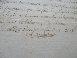 M45 Compagnie Des Indes Pièce Signée Comte D'Arambure 1779 Port Louis Isle De France Certificat Pur Vieilh Capitaine - Historische Personen