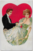 CPA Jeu De Cartes Carte à Jouer Playing Cards Femme Girl Woman Gaufré Circulé - Carte Da Gioco