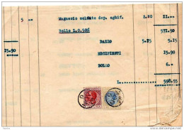 1928  MARCHE DA BOLLO LIRE 1 + LIRE 5 - Revenue Stamps