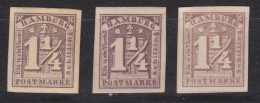 Hambourg N° 8 1 1/4 Lilas, Lilas Clair Et Lilas Foncé, Neufs Sans Gomme - Hambourg