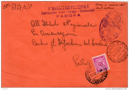 1950  LETTERA CON ANNULLO PADOVA - Taxe