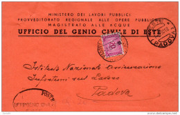 1950  LETTERA CON ANNULLO   ESTE  PADOVA - Impuestos