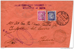 1951  LETTERA CON ANNULLO   ESTE  PADOVA - Impuestos