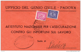 1954  LETTERA CON ANNULLO    PADOVA - Taxe