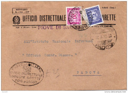 1953  LETTERA CON ANNULLO   PIOVE DI SACCO  PADOVA - Postage Due