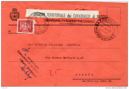 1954  LETTERA CON ANNULLO  GOZZO PADOVANO PADOVA - Impuestos