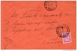 1951  LETTERA CON ANNULLO   PADOVA - Segnatasse