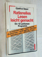 Rationelles Lesen Leicht Gemacht : E. 12-Lektionen-Programm. - Otros & Sin Clasificación