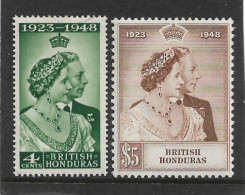 BRITISH HONDURAS1948 SILVER WEDDING SET LIGHTLY MOUNTED MINT Cat £30 - Britisch-Honduras (...-1970)