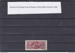 ÄGYPTEN - EGYPT - EGYPTIAN - EGITTO - HOCHZEIT KÖNIG FARUK UND KÖNIGIN FARIDA 1938 - USED - Ungebraucht