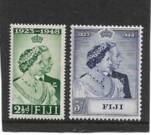 FIJI 1948 SILVER WEDDING SET LIGHTLY MOUNTED MINT Cat £18+ - Fiji (...-1970)