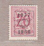 1957 Nr PRE668** Zonder Scharnier.Heraldieke Leeuw:20c.Opdruk 1957-1958. - Typo Precancels 1951-80 (Figure On Lion)