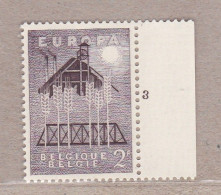 1957 Nr 1025** Plaatnummer 3.Europa. - ....-1960