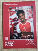 Card Jorrel Hato - Ajax Amsterdam - 2023-2024 - Football - Soccer - Voetbal - Fussball - Sparta Rotterdam - Calcio