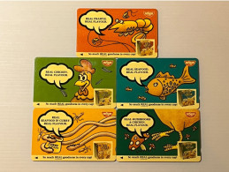 Singapore Telecom Singtel GPT Phonecard, Nissin Instant Noodle, Set Of 5 Used Cards - Singapour
