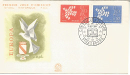 FRANCIA FDC STRASBOURG CONSEIL DE L'EUROPE EUROPA CEPT 1961 - 1961