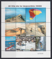 ESPAÑA 2006 - Al Filo De Lo Imposible Hoja Bloque Nueva Sin Fijasellos - MNH - Blocs & Feuillets
