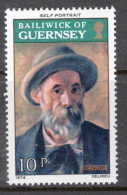 Guernsey 1974 Single Stamp Paintings Of Renoir In Unmounted Mint - Guernsey