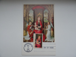 CARTE MAXIMUM CARD MADONNA AND CHILD WITH ANGELS BY MEMLING ETATS-UNIS - Madonna
