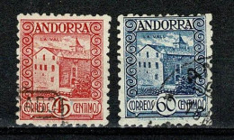 Andorra Esp  1935/43 Yv. 38, 40 (o) - Gebruikt