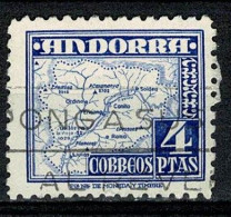 Andorra Esp  1948/53 Yv. 50A, Ed. 55 (o) - Oblitérés