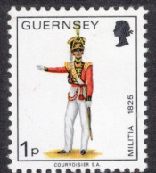 Guernsey 1974 Single Stamp Military Uniforms In Unmounted Mint - Guernsey