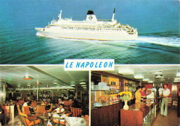 Bateau Boat Paquebot Transbordeur Le Napoleon En Mer Le Bar La Boutique - Ferries